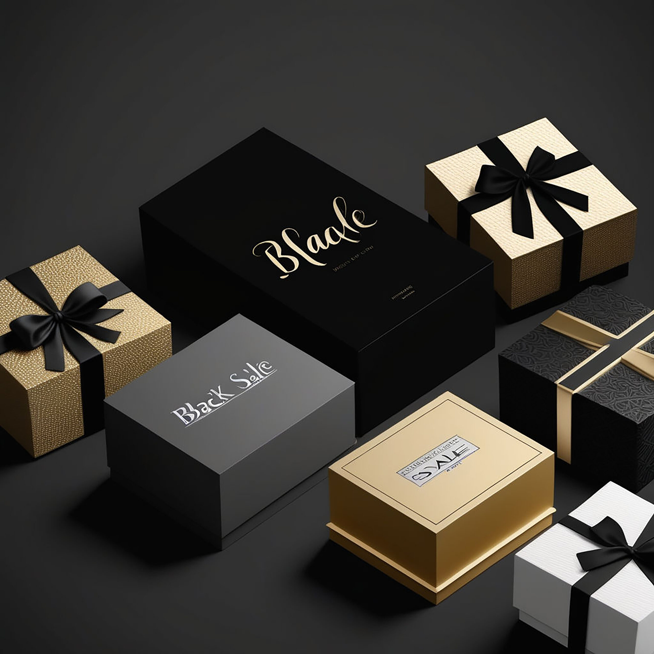 image-with-luxurious-black-background-elegant-gold-silver-boxes-black-friday-sale